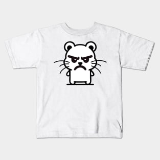 Playful Rebellion: Defiant Hamster Stance Kids T-Shirt